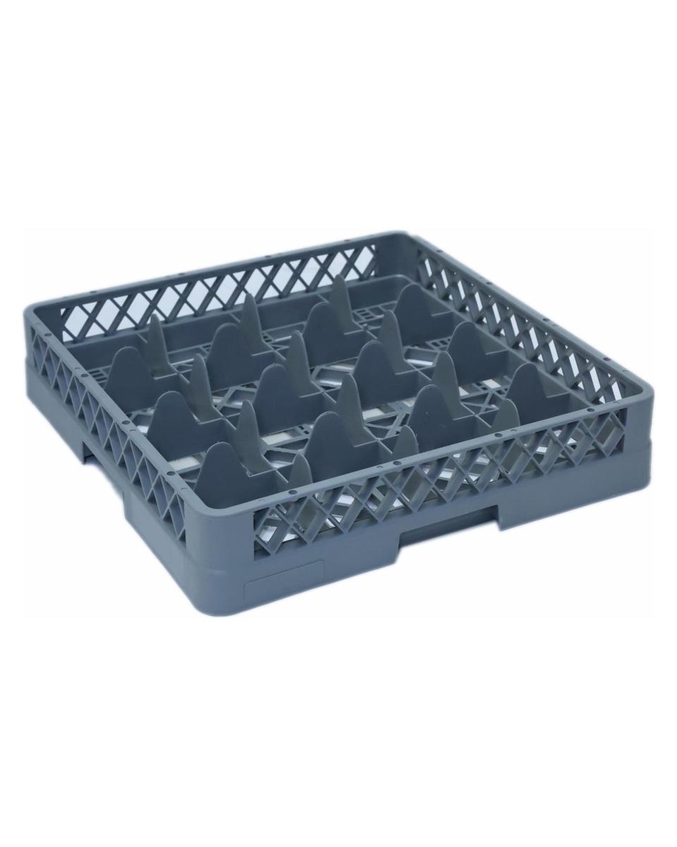 Panier lave-vaisselle - 16 verres - Gris - Polypropylène - H 10 x L 50 x P 50 CM - Saro - 508-1015