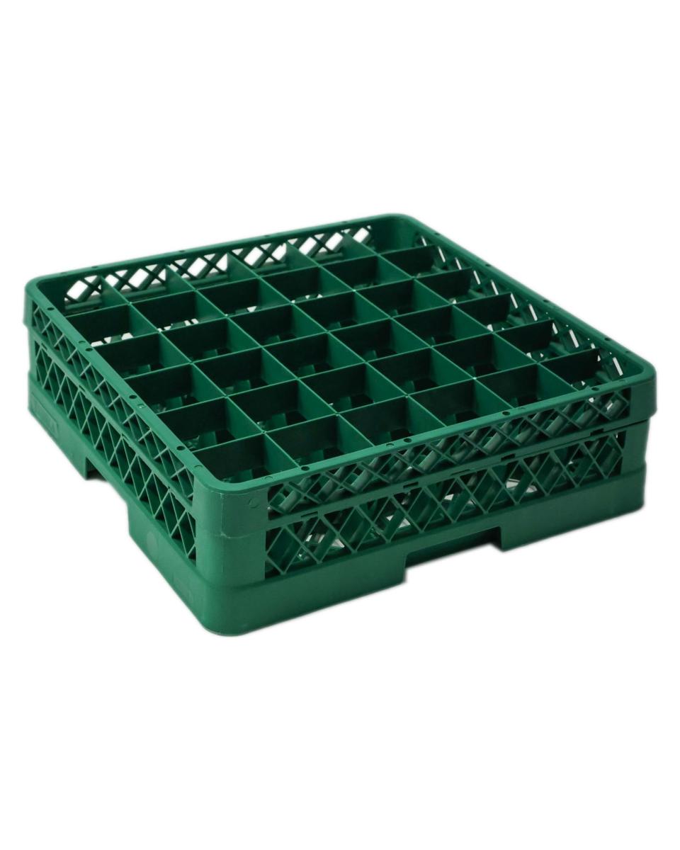 Panier lave-vaisselle - 36 verres - Vert - Polypropylène - H 10 x L 50 x P 50 CM - Saro - 508-1025