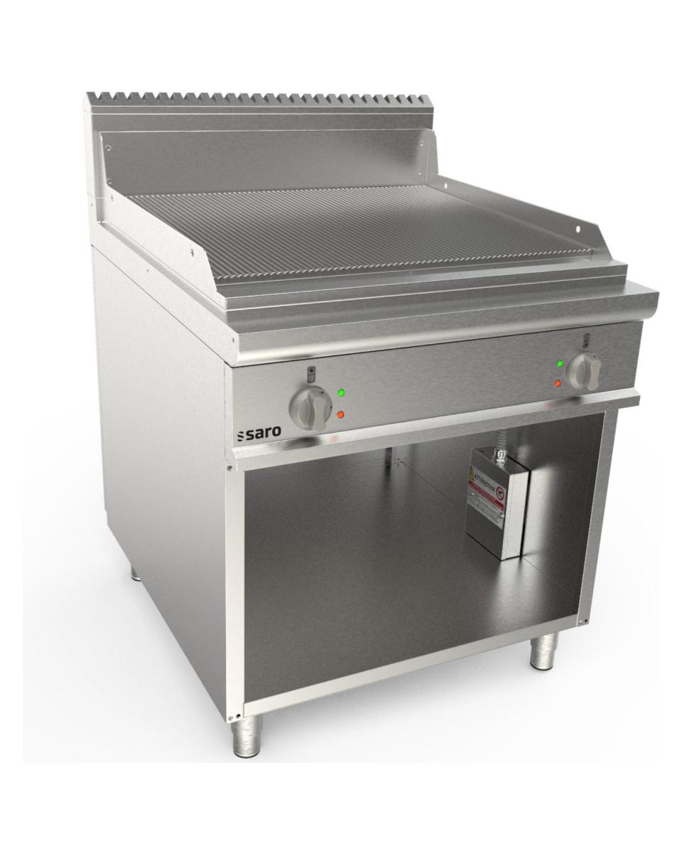 Plancha - Électrique - Inox - 400V - H 85 x L 80 x P 90 CM - Saro - 423-8740