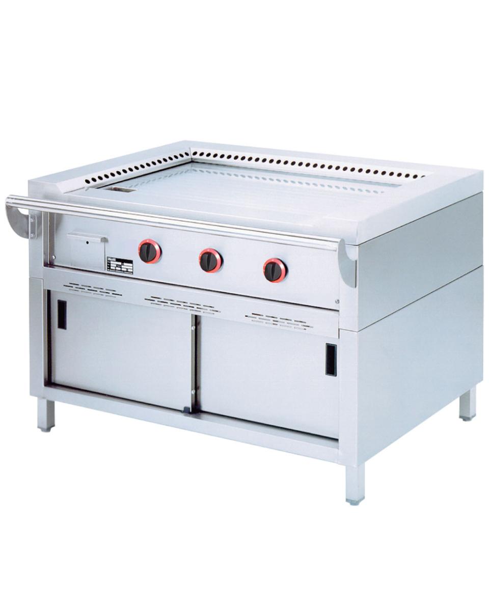 Gril Teppanyaki - Gaz - 3 Zones - 3 x 7kW - Châssis - Diamant - TPG3-15