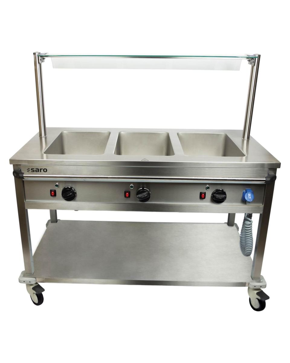 Chariot Bain Marie - Inox - 230V - H 85 x L 130,4 x P 70,4 CM - Saro - 126-1520