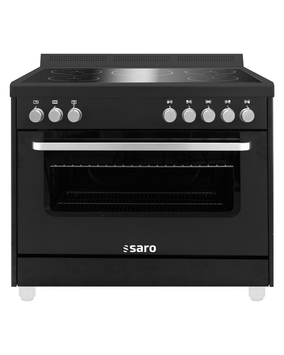 Table de cuisson complète - Induction - Noir - Inox - 400V - H 87 x L 89,7 x P 60 CM - Saro - 331-1205