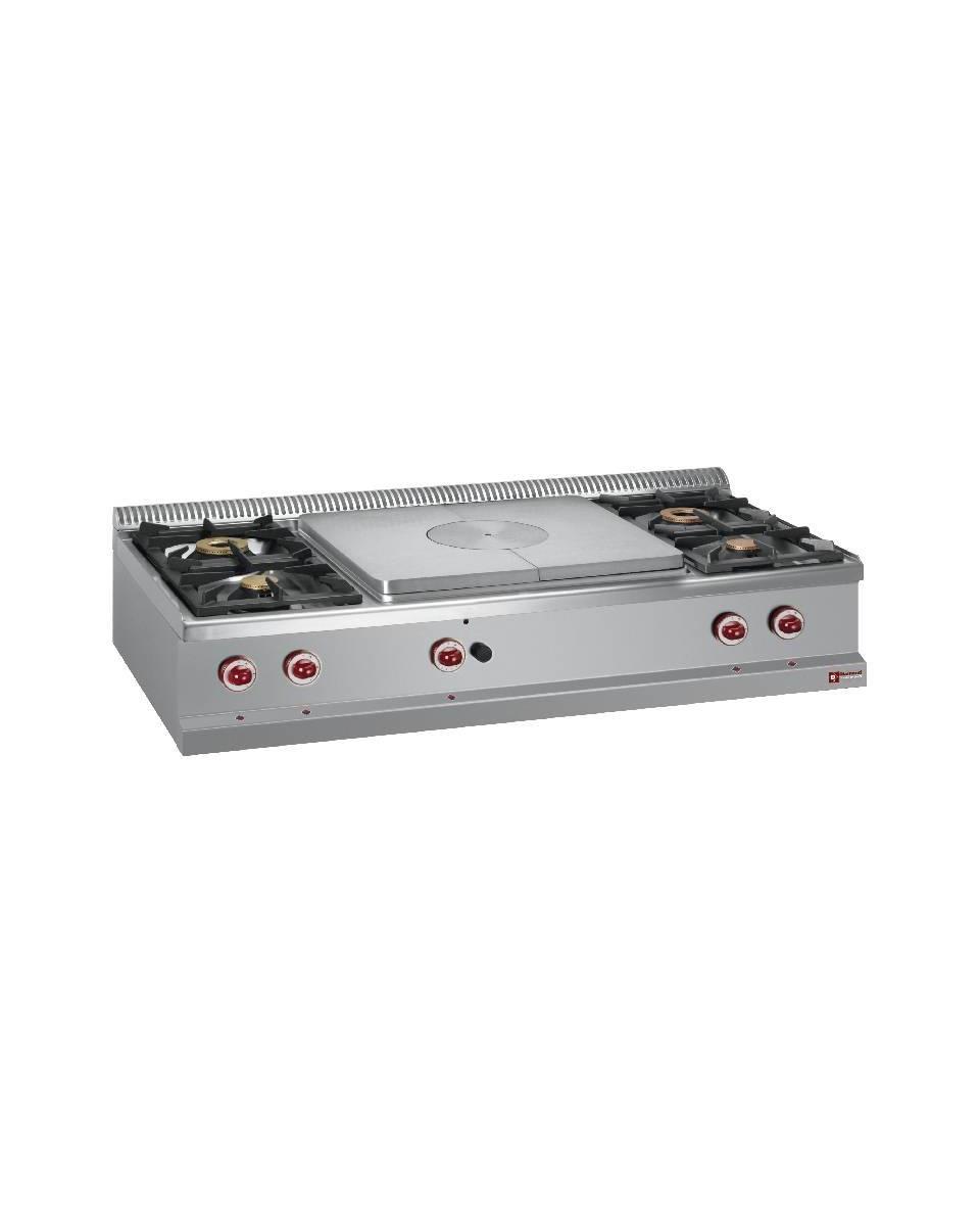 Cuisinière à gaz - 4 feux - Plaque de cuisson - Modèle de table - Diamant - G7/T4B15T
