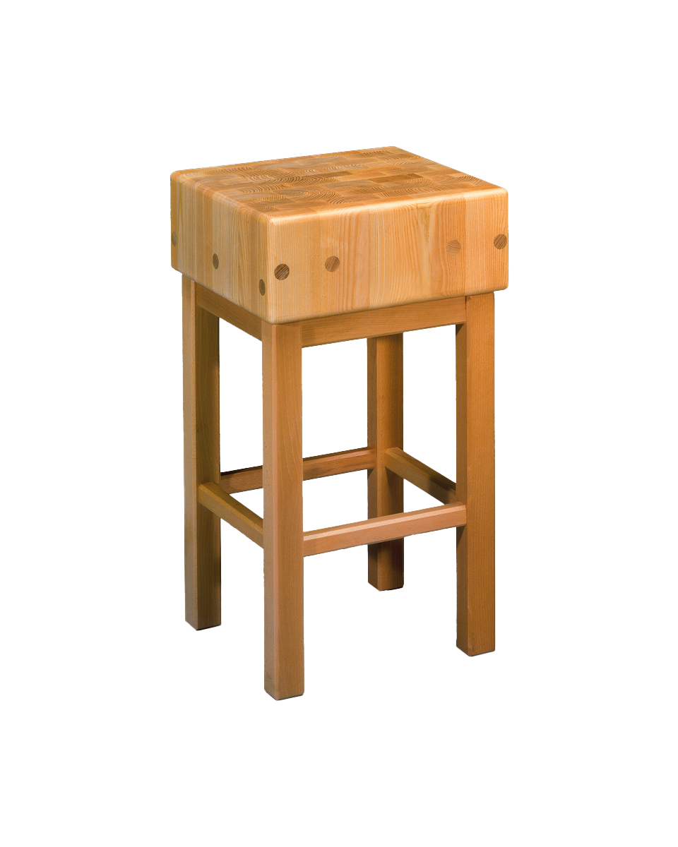 Planche à découper - Bois d'acacia - H 90 x 50 x 50 cm - Bloc 20 cm - G-Line