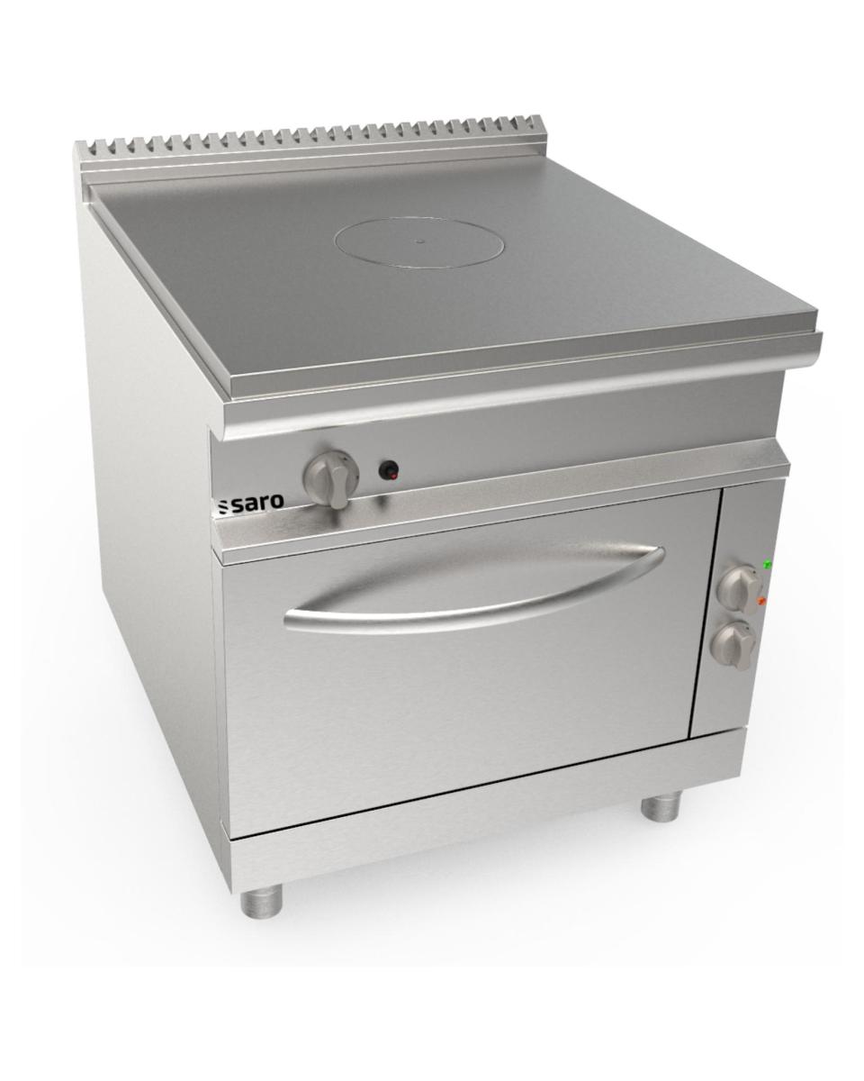 Plaque de cuisson complète - Four électrique - Inox - 400V - H 85 x L 80 x P 90 CM - Saro - 423-8110