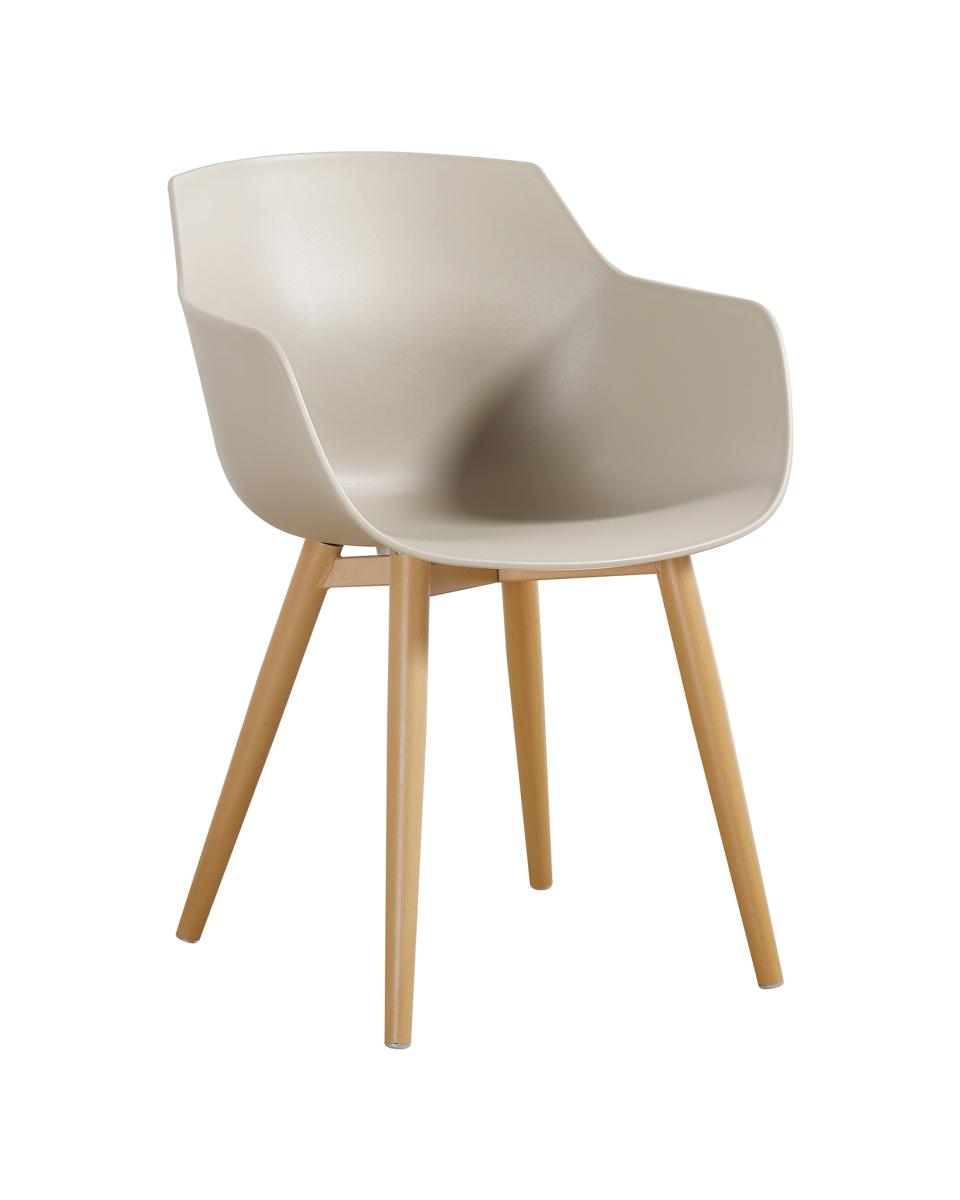 Chaise traiteur - Alexia - Taupe / Aspect bois - G-Line