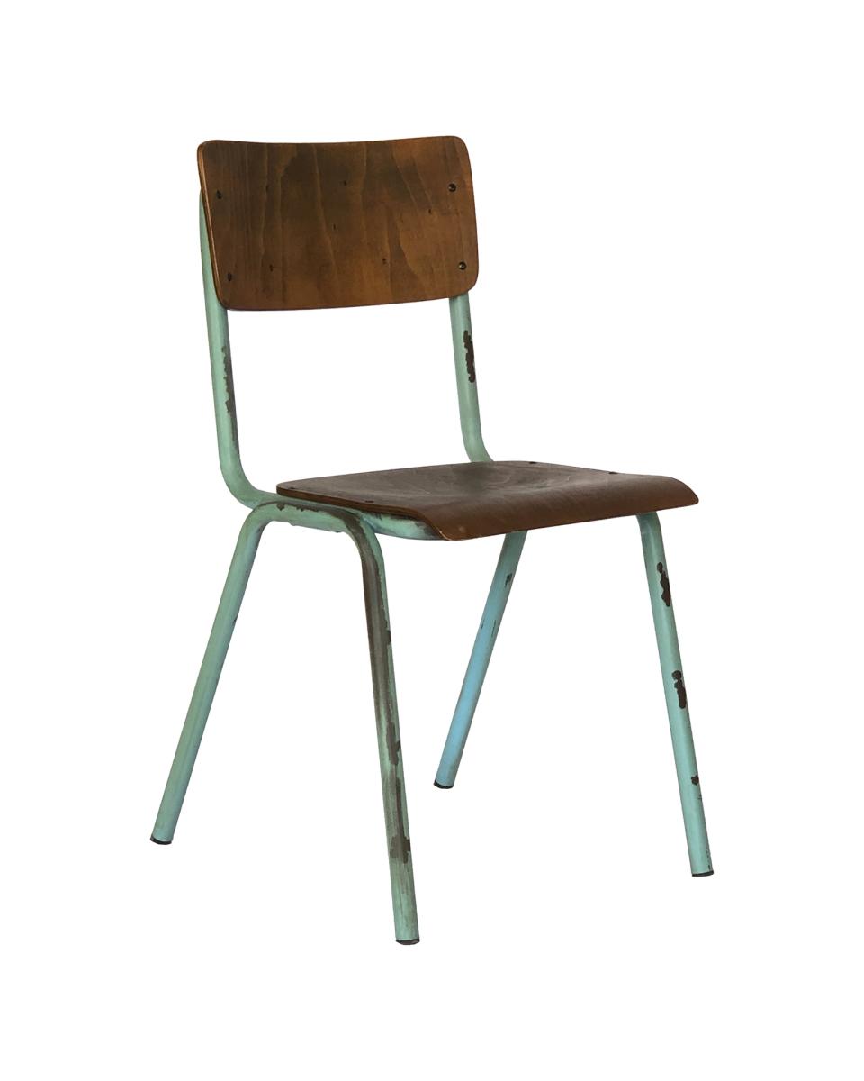 Chaise de restauration - Old School - Vert Vintage - Bois - G-Line
