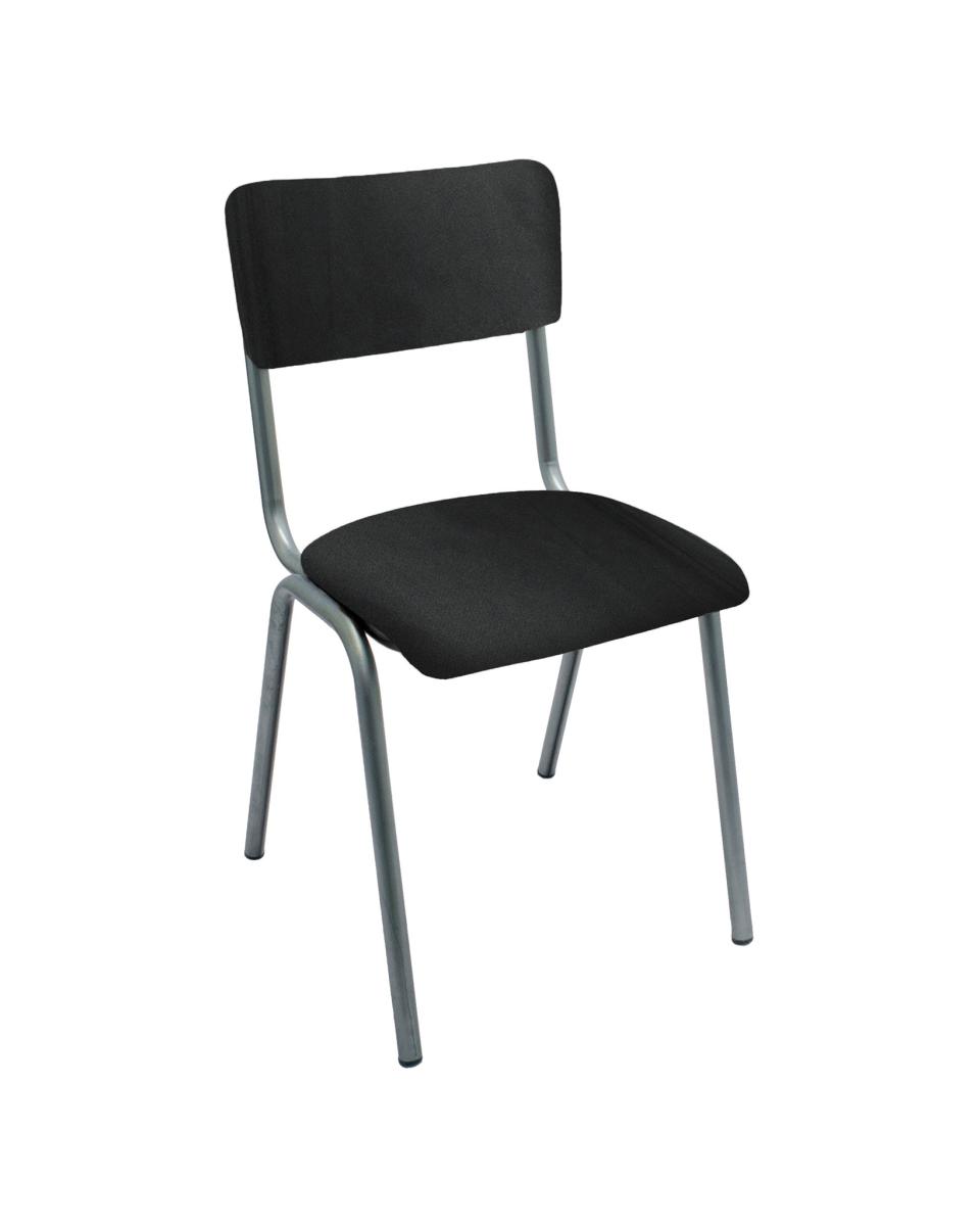 Chaise de restauration - Old School - Métal Vintage - Velours Noir - G-Line