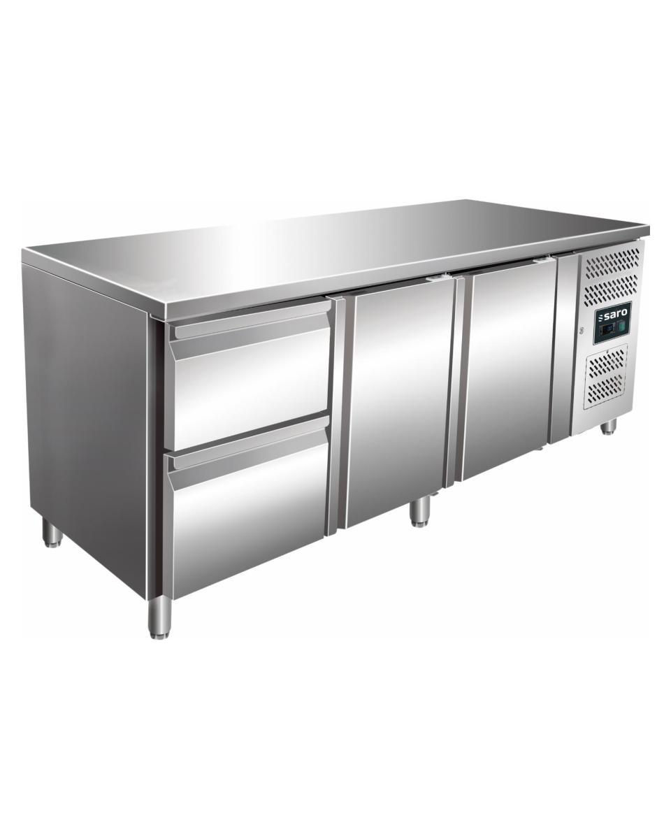 Etabli réfrigéré - Contrôle Digital de la Température - Inox - 465 Litres - 230V - H 89 x L 179,5 x P 70 CM - Saro - 323-10716