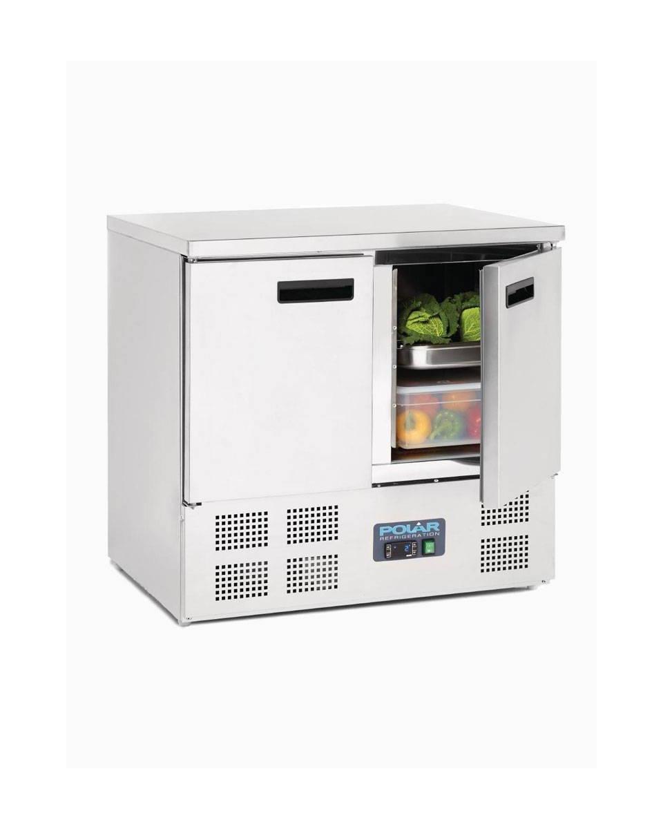 Etabli réfrigéré - 1/1 GN - 240 Litre - 2 portes - H 88 x 90 x 70 CM - 230 V - Polar - U636