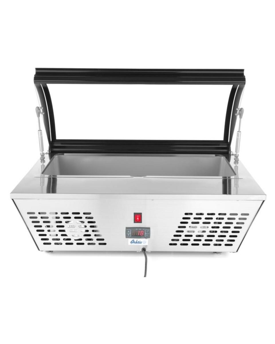 Vitrine à salade design 67L - Inox - H 32,8 X 61,2 X 76,7 CM - Hendi - 233672