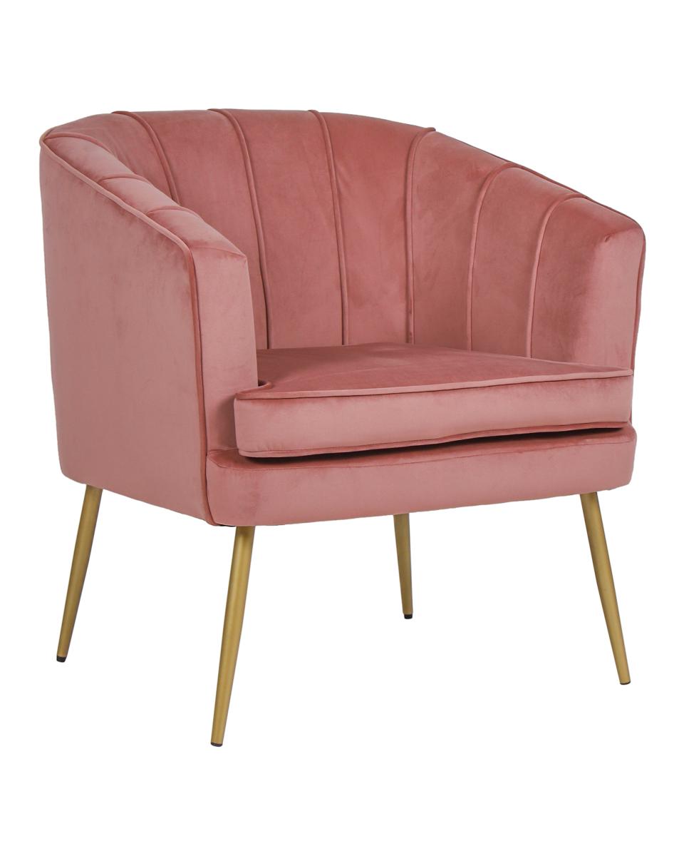 Fauteuil traiteur - Relax - 75 CM - Velours - Vieux Rose - G-Line