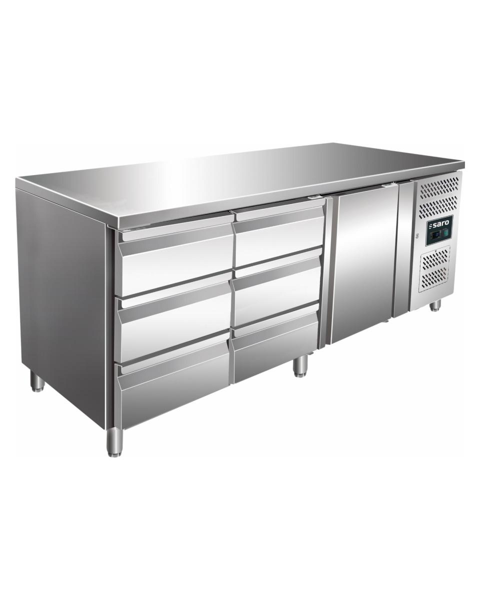 Etabli réfrigéré - 1 porte - H 95 x L 179,5 cm - inox - Saro - 323-10719