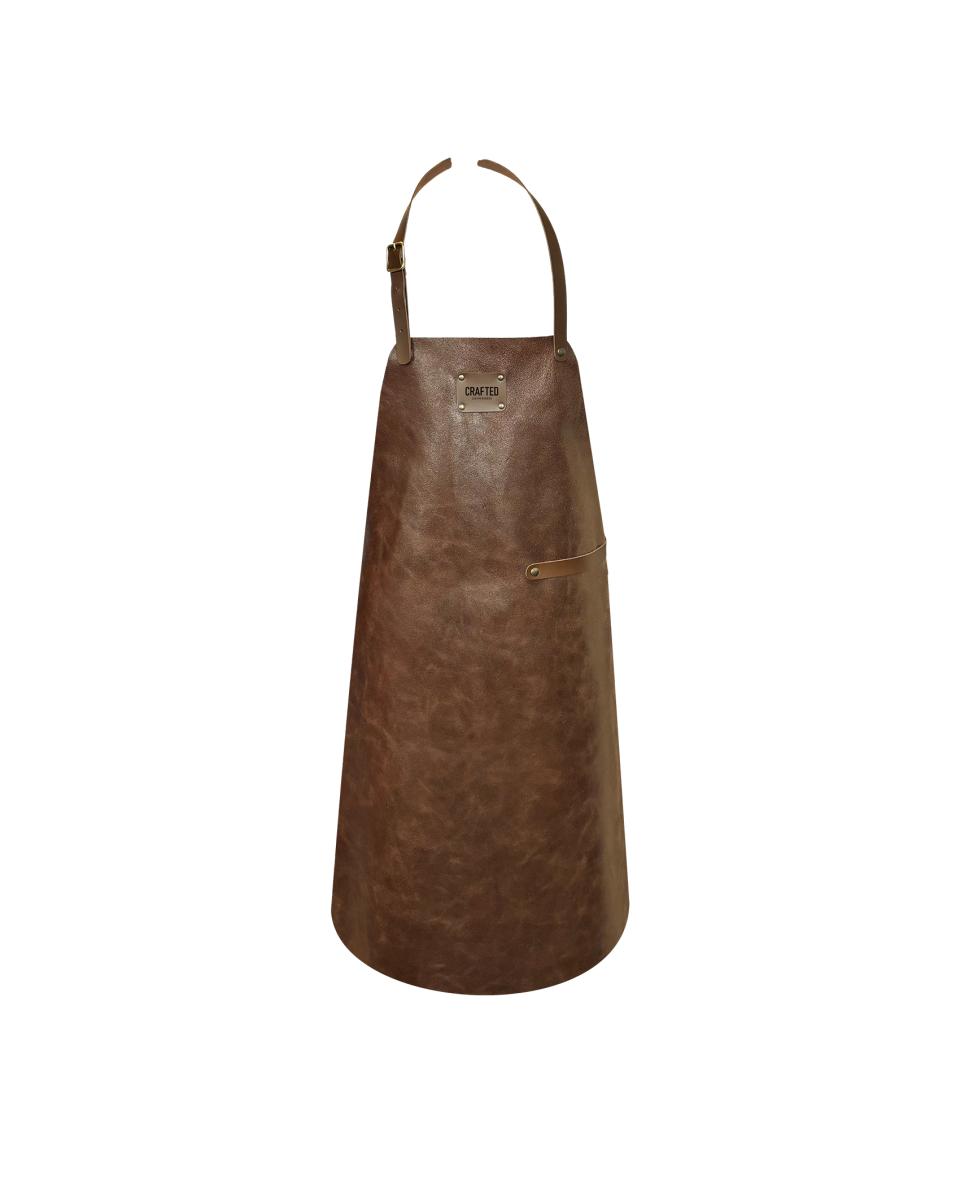 Tablier - Cuir - Marron - Cuir artisanal 