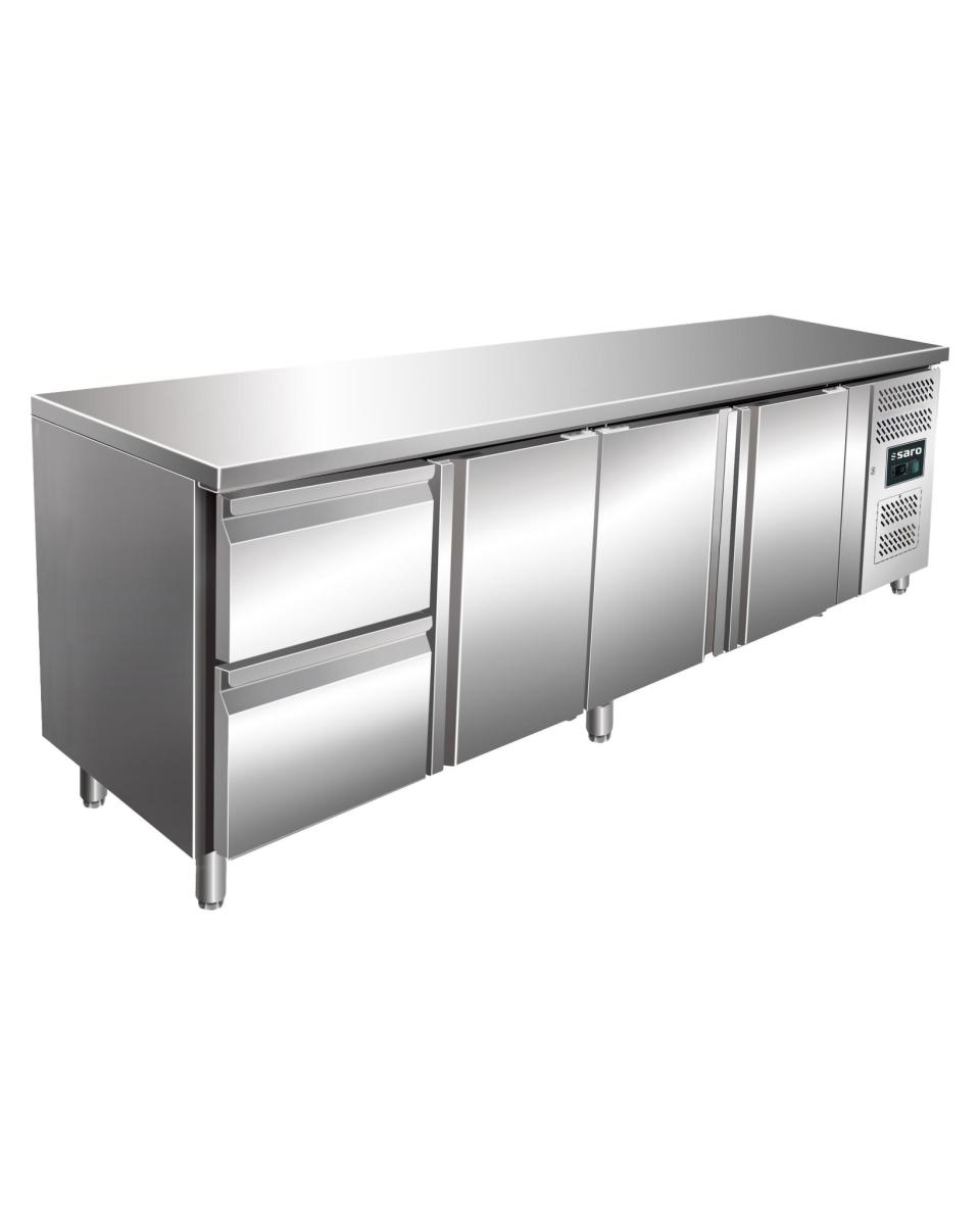 Etabli réfrigéré - 3 portes - H 95 x L 223 cm - inox - Saro - 323-10721