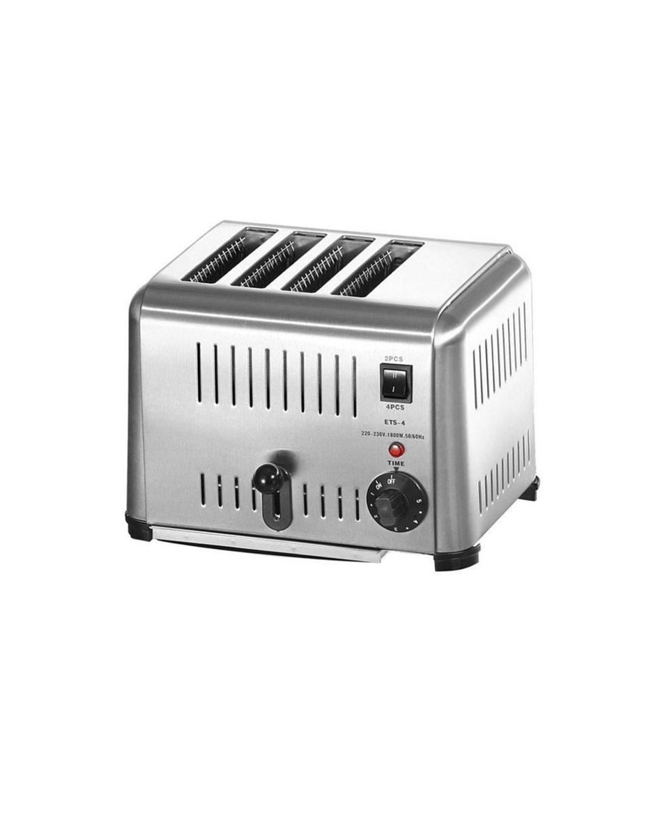 Grille-pain - 4 fentes - Inox - 1800W - G-Line