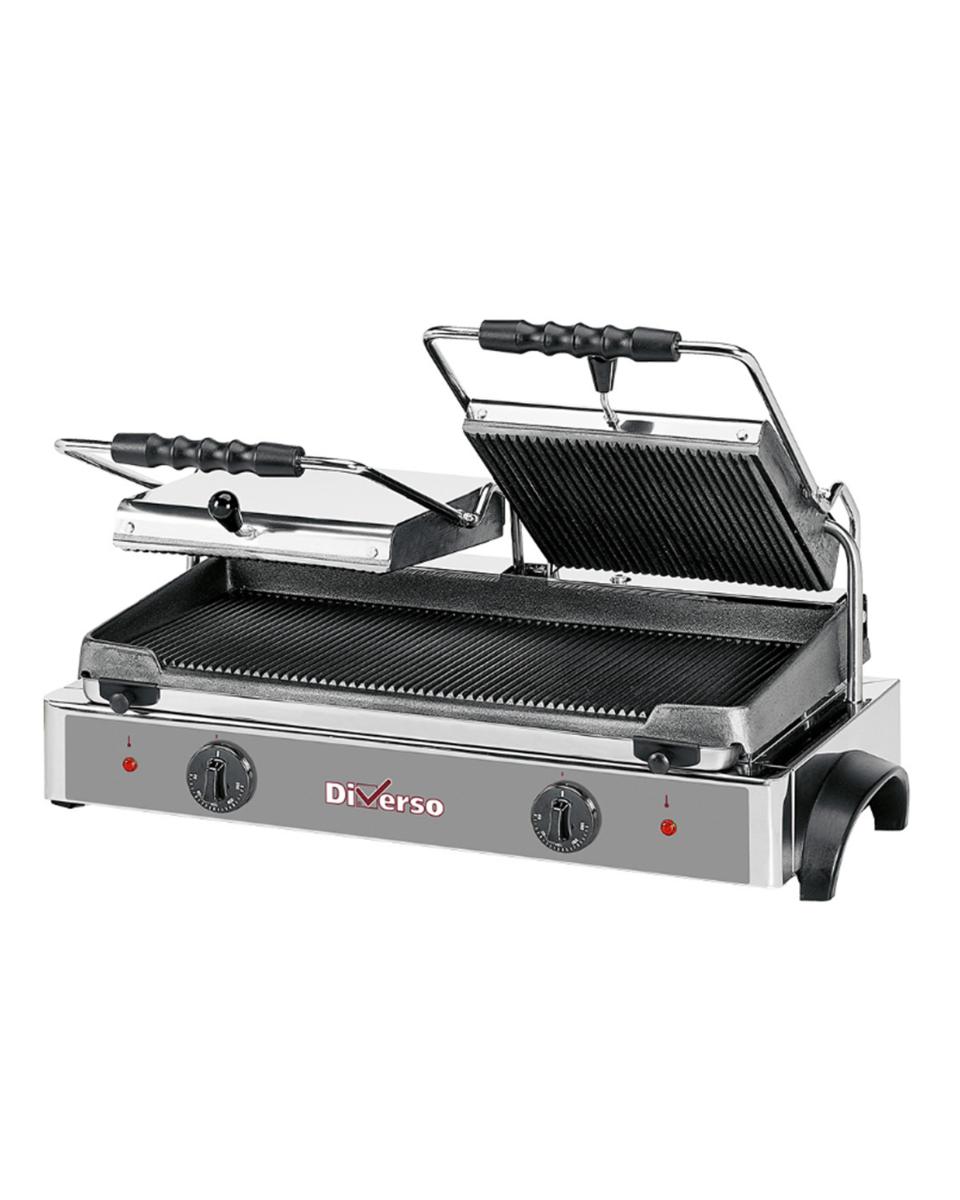 Grill de contact - Double - Nervuré - Diamant - WR-GR82-62