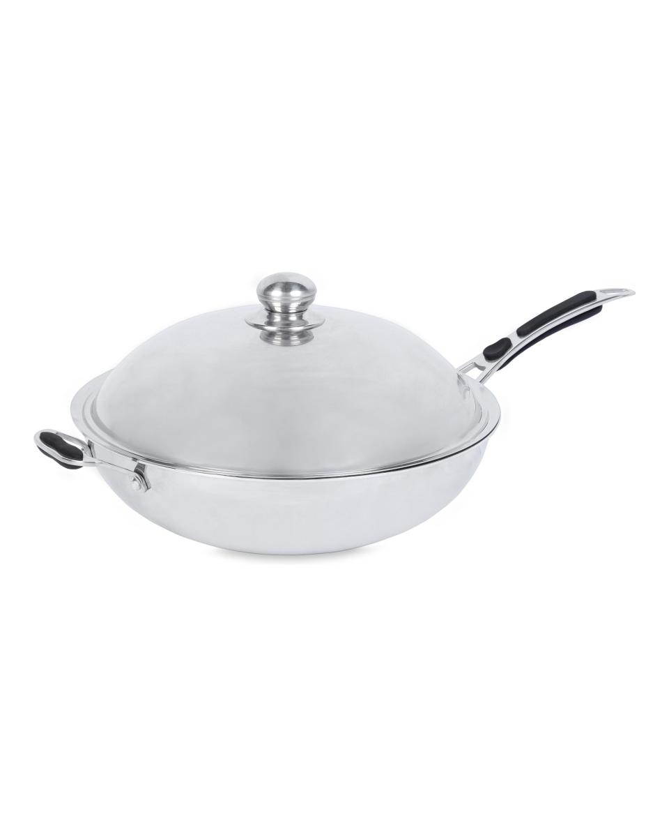 Poêle wok - Ne convient pas à l'induction - Inox - G-Line