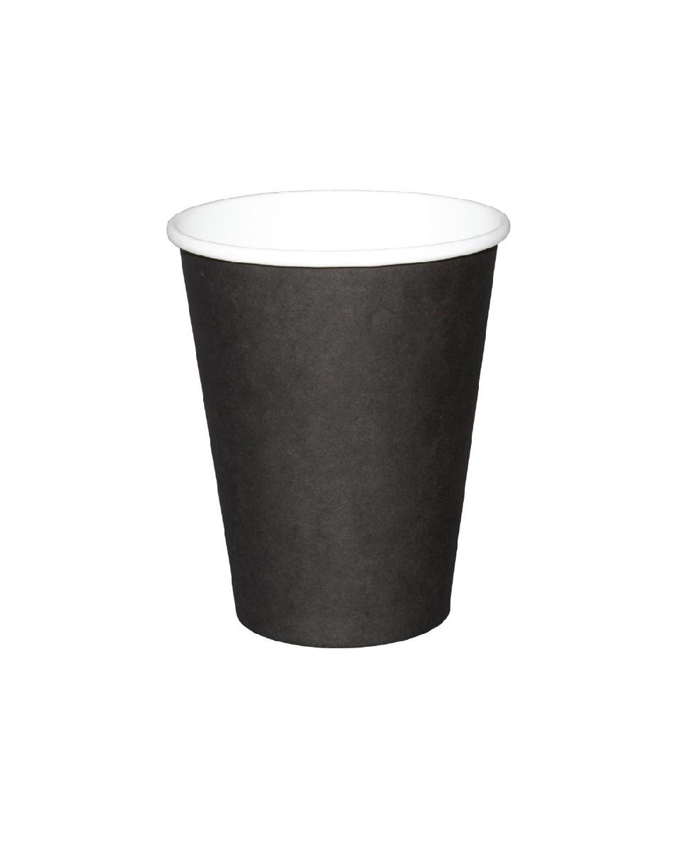 Gobelets à café jetables - 34 CL - 50 pièces - Noir - Ø 8,95 x H 11 CM - Carton - Fiesta - GF043