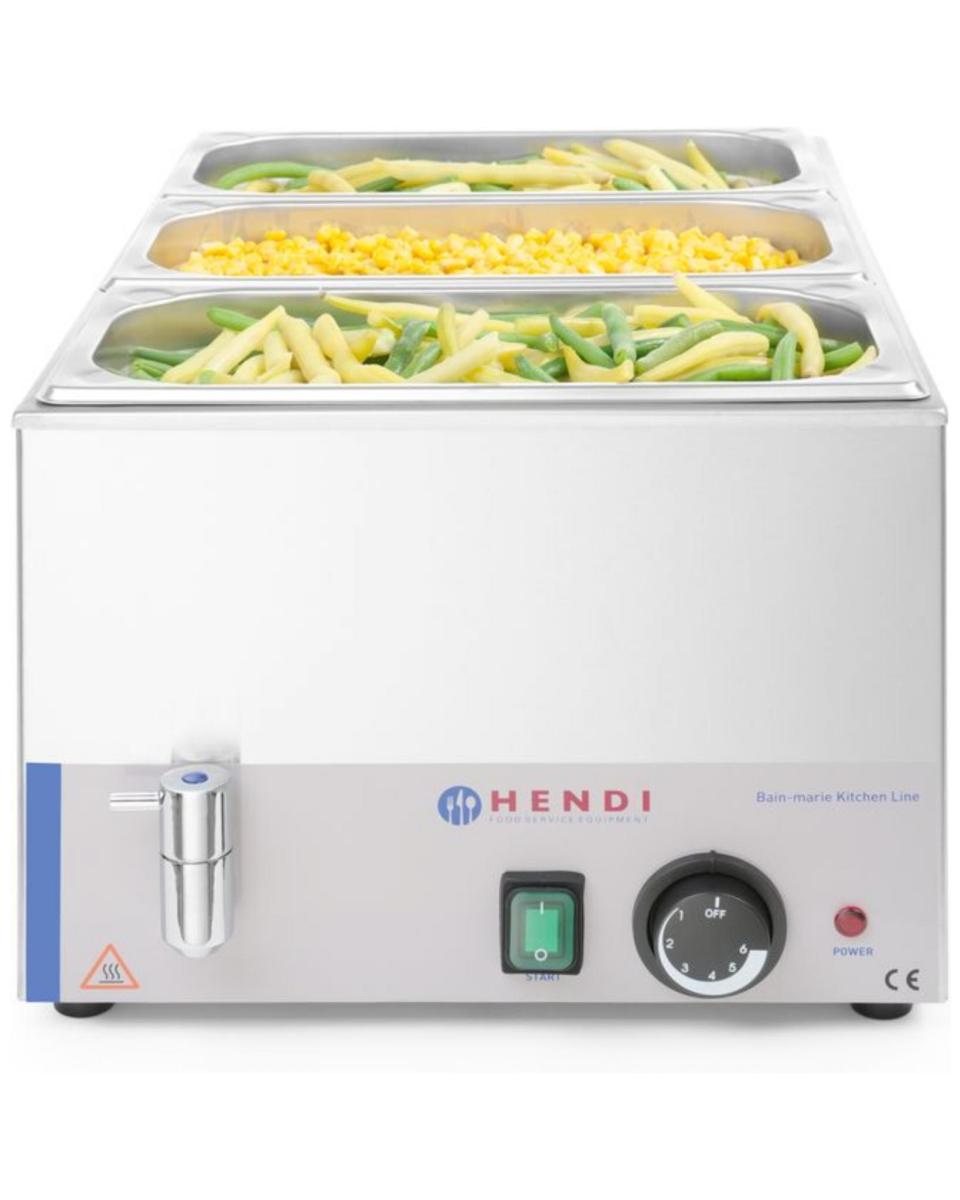 Bain Marie avec robinet d'eau - Gamme Cuisine - Hendi - 238912