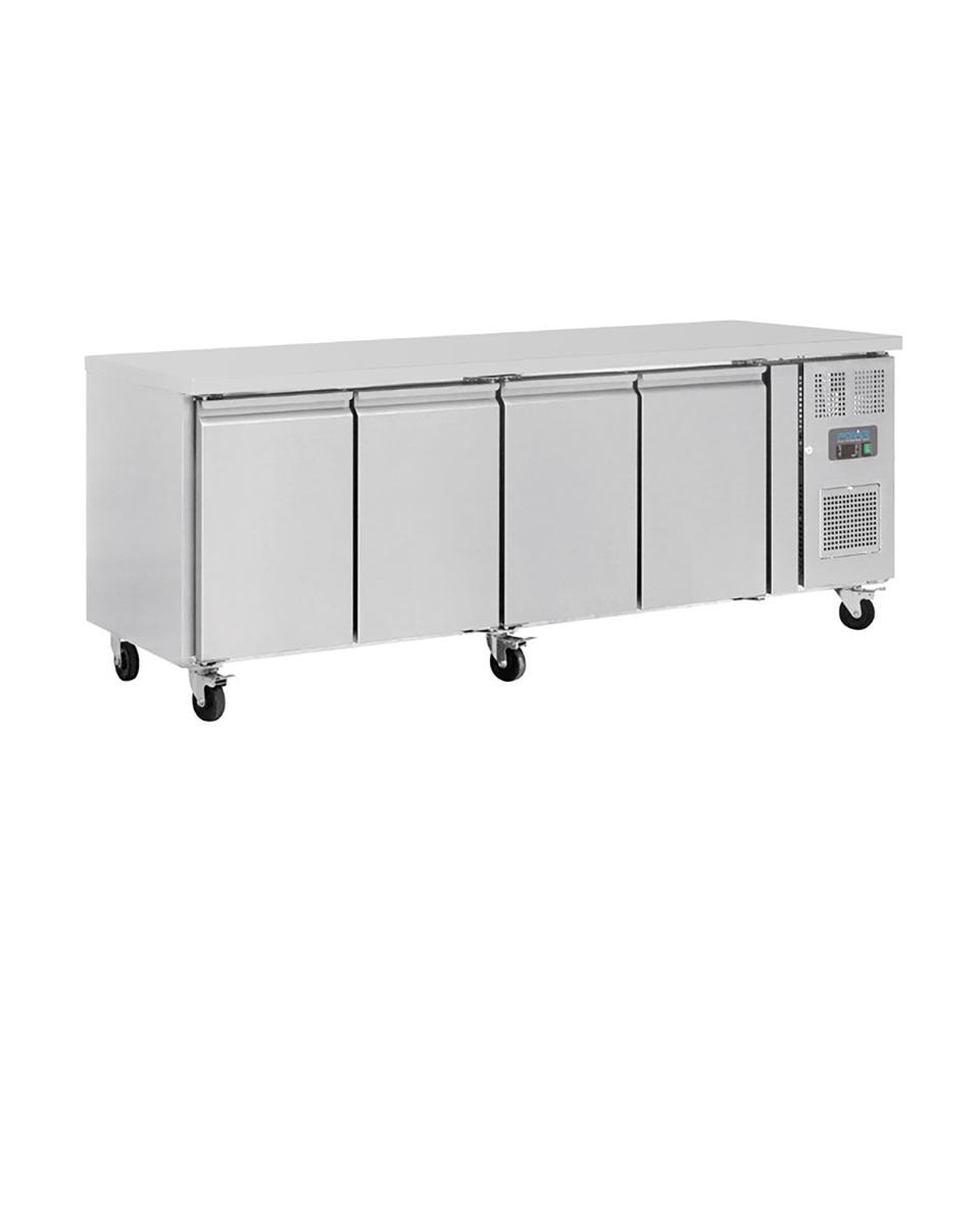 Etabli réfrigéré - 449 Litre - 4 portes - H 86 x 223 x 60 CM - 230 V - Inox - Polar - G379