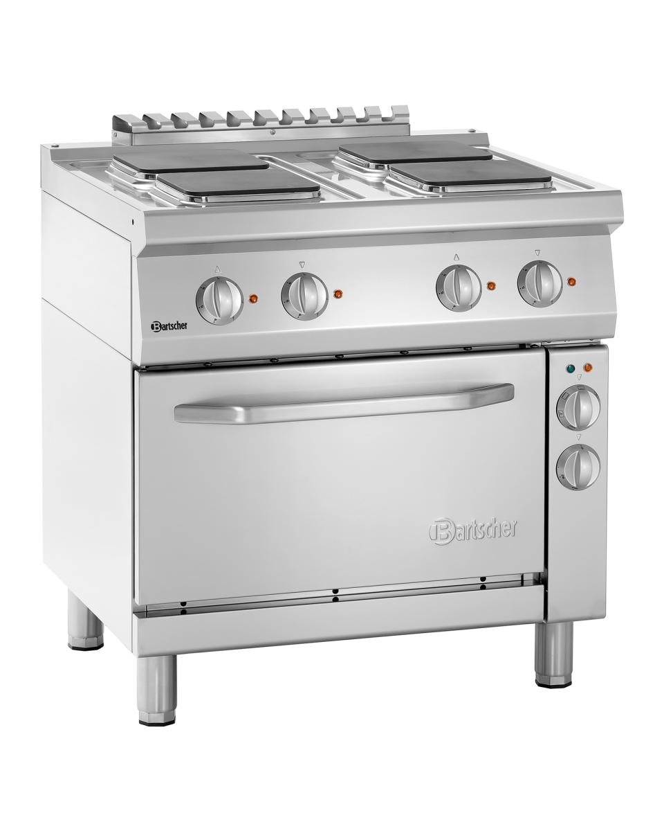 Cuisinière - 4 Foyers - Avec Four - Fonte - Bartscher - 286326