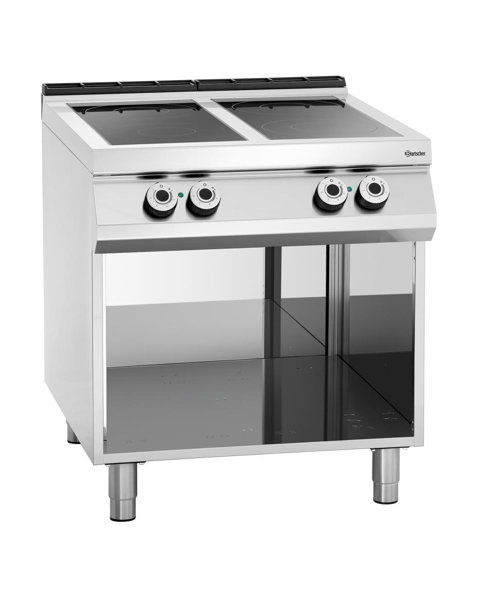 Cuisinière électrique - 4 zones de cuisson - Structure ouverte - Bartscher - 296421