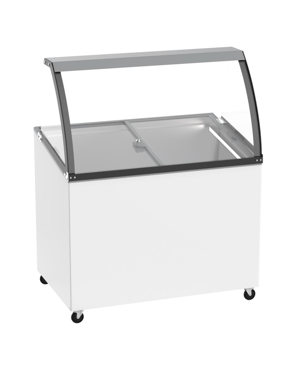 Vitrine boule à glace - 300 Litres - 5 Plateaux - H 131,5 x 104,3 x 65,9 CM - G-Line
