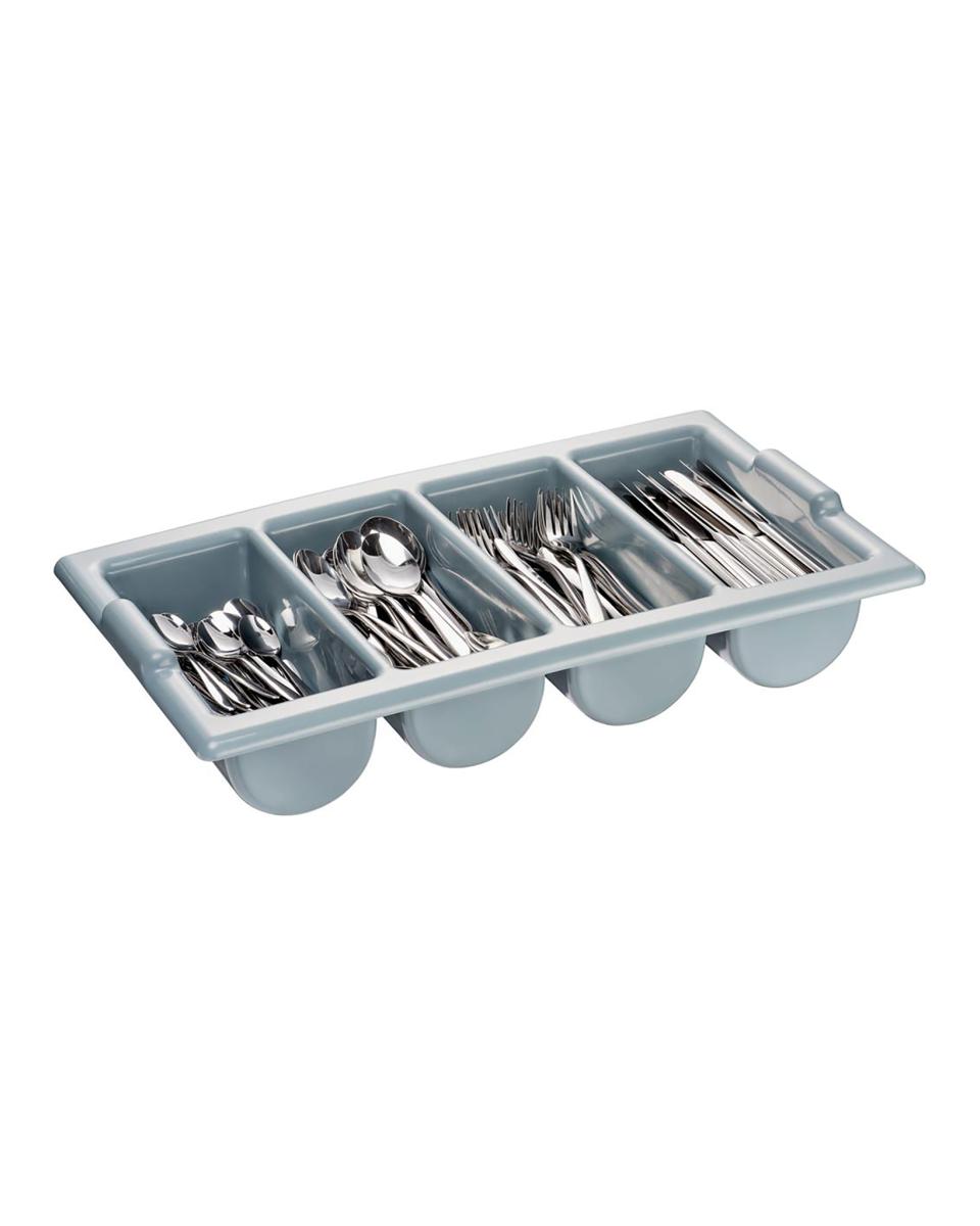 Range couverts - 4 compartiments - Gris - 1/1 GN - G-Line
