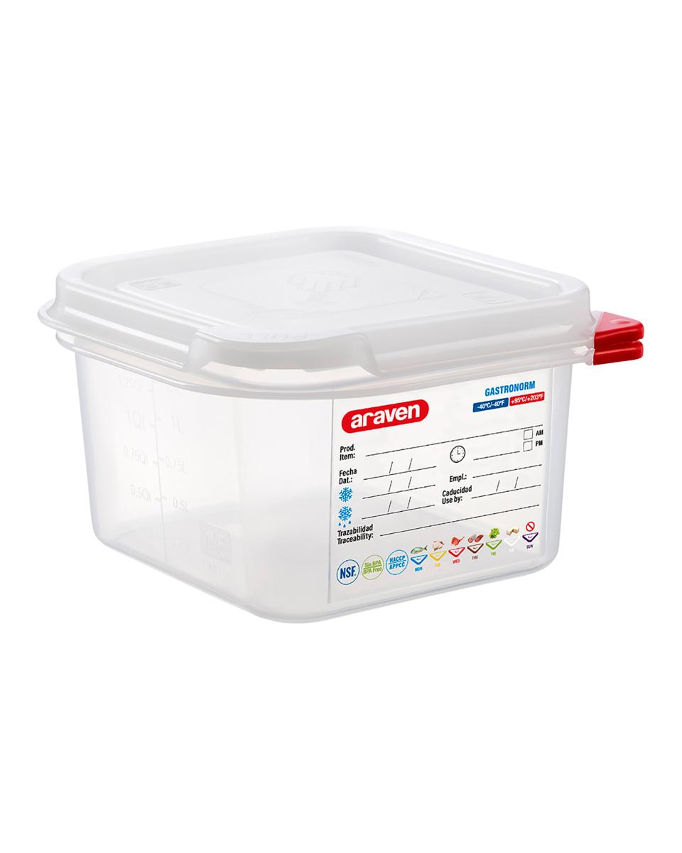 Boîte alimentaire - GN 1/6 - profondeur 100 mm - Polypropylène - G-Line