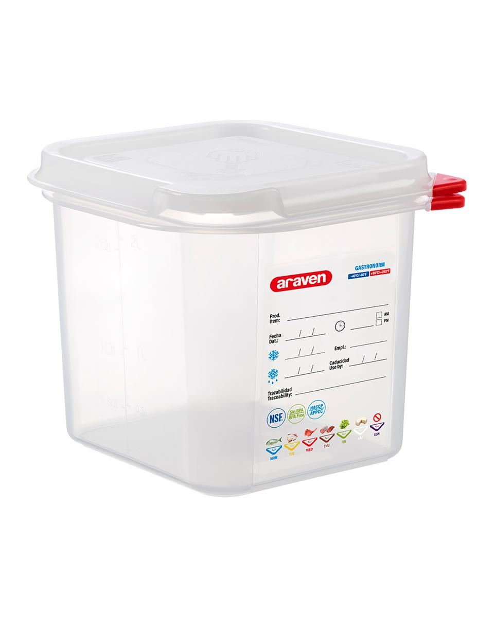 Boîte alimentaire - GN 1/6 - profondeur 150 mm - Polypropylène - G-Line