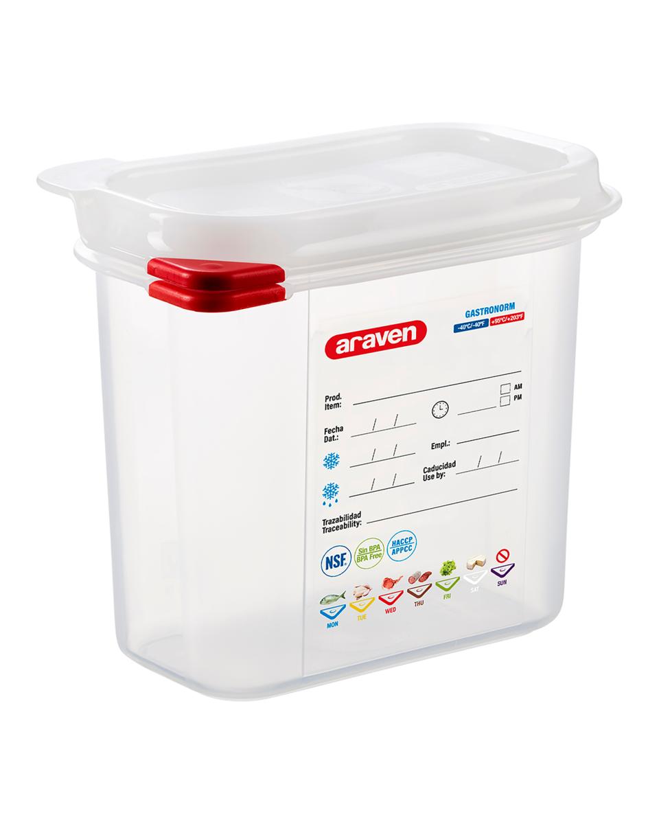 Boîte alimentaire - GN 1/9 - profondeur 150 mm - Polypropylène - G-Line
