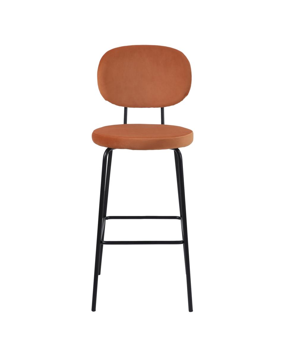 Tabouret de bar Rondo - Velours Orange - G-Line