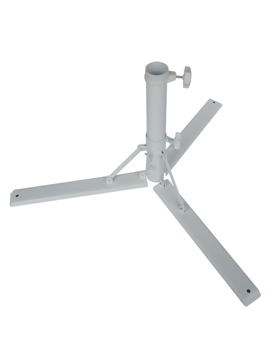 Pied de parasol 3 pieds - Blanc - pliable - 6 kg - G-Line