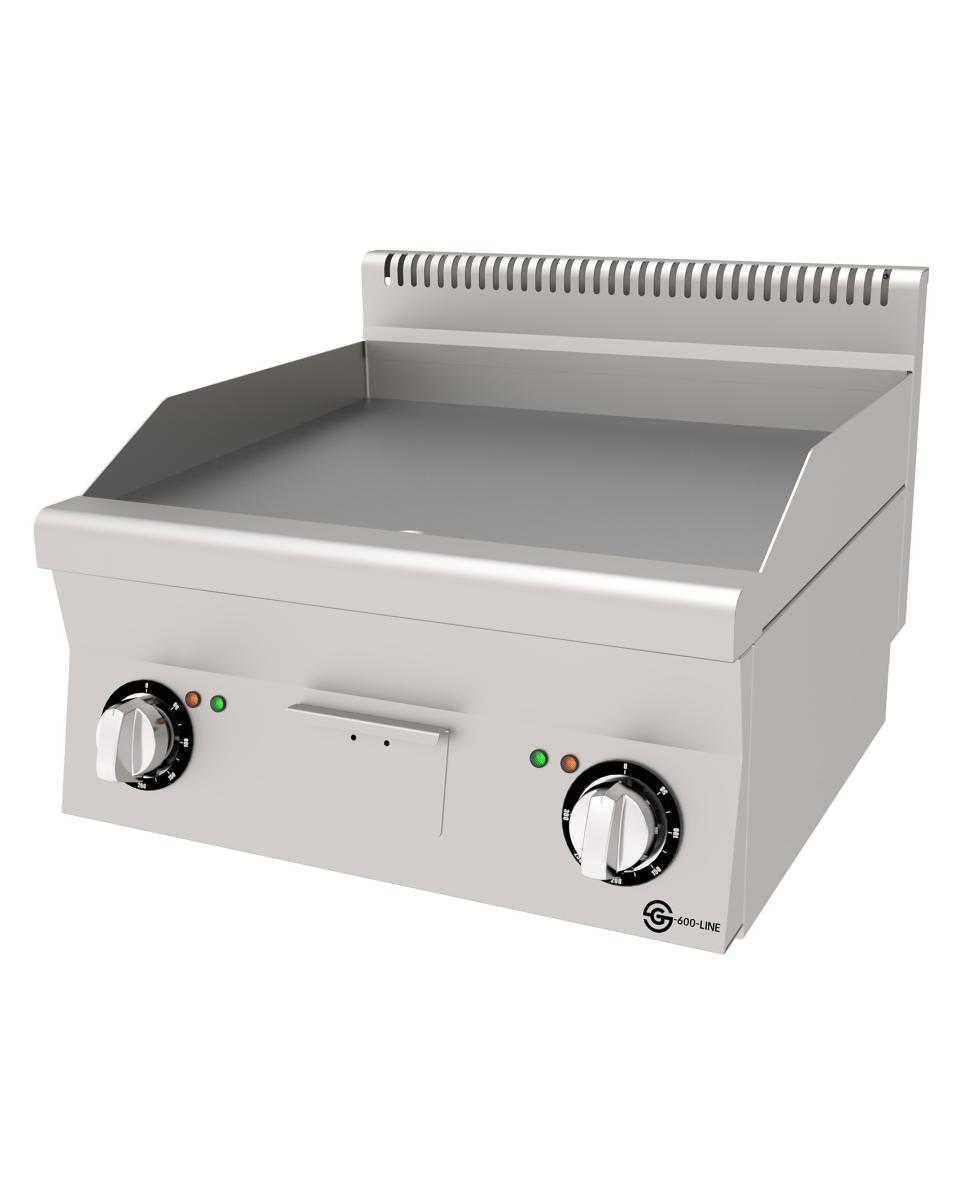 Plaque de cuisson - Lisse - Acier inoxydable - 400V - L 60 CM - Ligne G600