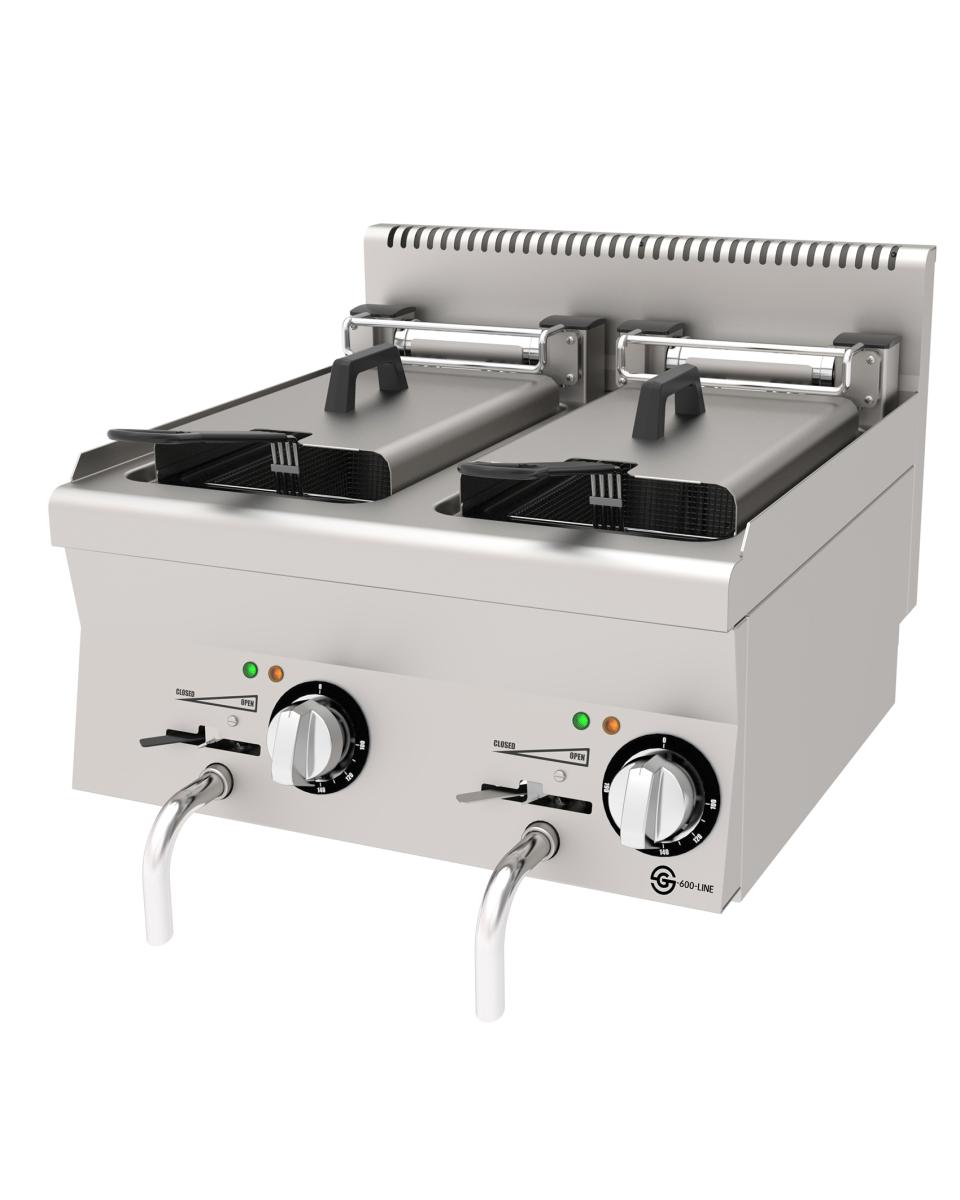 Friteuse - électrique - modèle de table - 2 x 10 L - acier inoxydable - 400V - Ligne G600 - G-Line