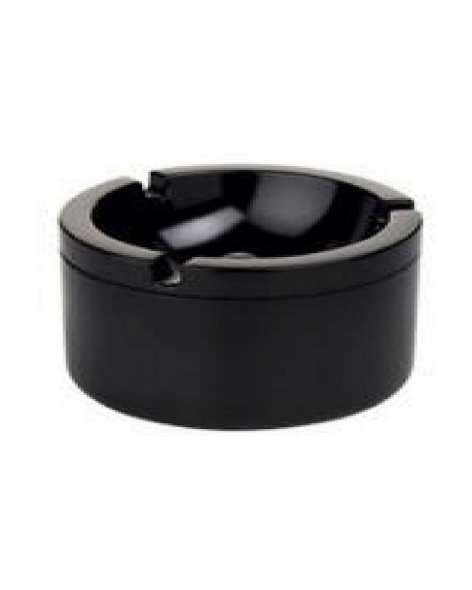 Terras Asbak - Rond - Met Deksel - Zwart - Melamine - Ø11.5 - G-Line