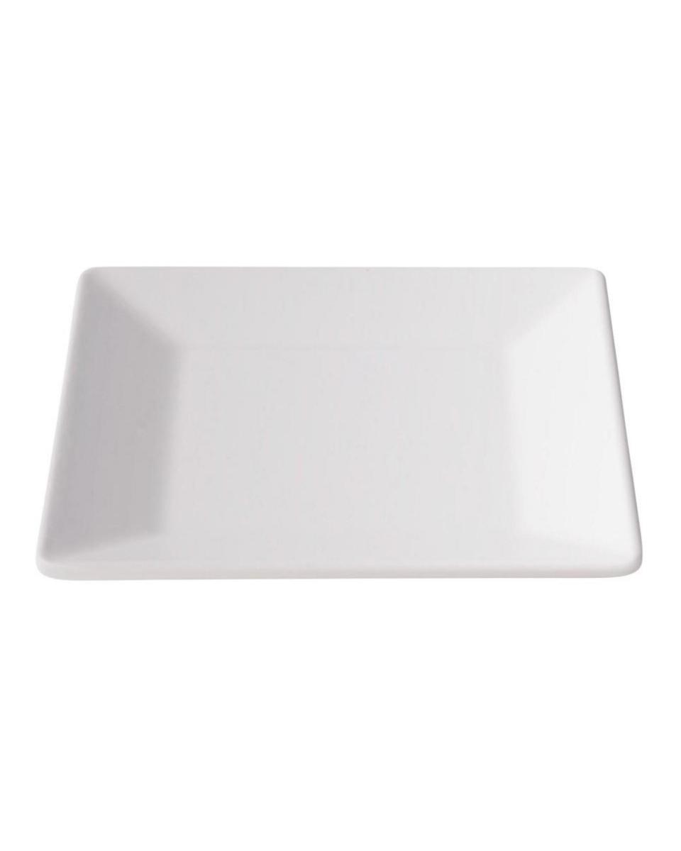 Assiette - Carrée - Blanc - Mélamine - L 21 x P 21 CM - G-Line