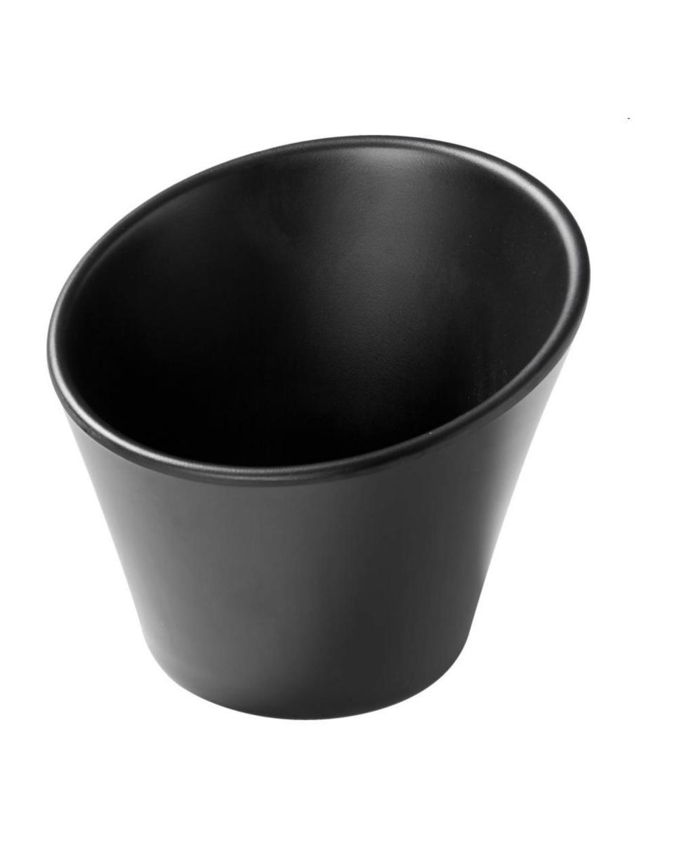 Bol - Rond - Bord incliné - Noir - Mélamine - Ø12 - G-Line