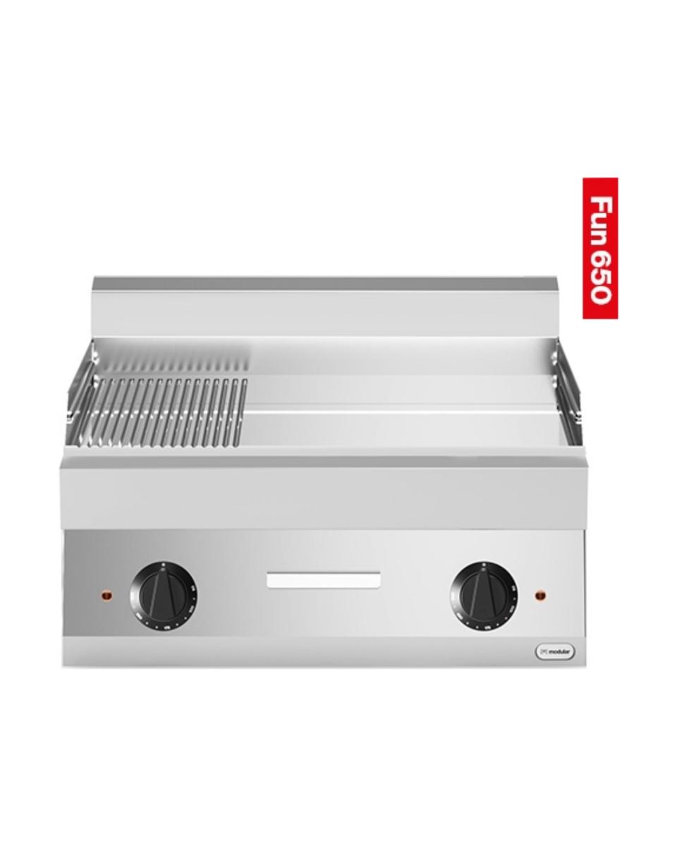 Plaque de cuisson - Électrique - Lisse / strié - 400V - L 70 CM - Fun 650 Line - Modulaire