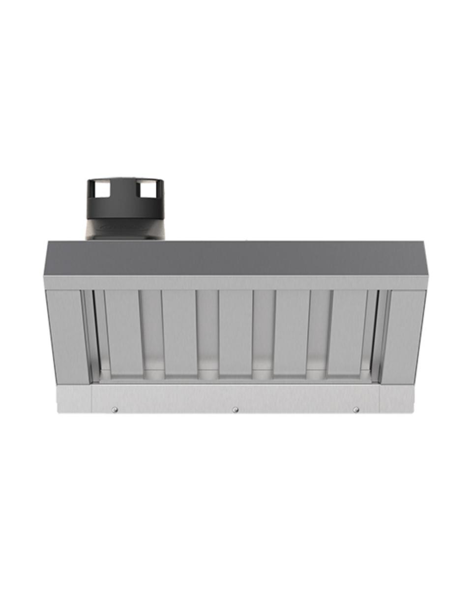 Hotte aspirante Cheftop - H 34,3 x 53,5 x 81,8 CM - 19,8 KG - 220 - 240 V - 100 W - Inox - Unox - 596205