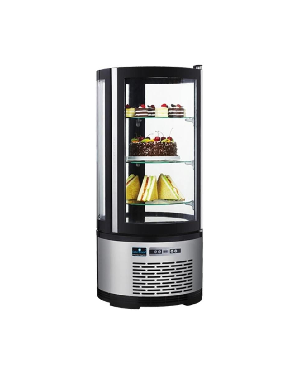 Vitrine réfrigérée - H 103 CM - 48 KG - Ø48 CM - 220 - 240 V - 210 W - Ventilée - R600A - 100 Litre - +2°C / +8°C - CaterCool - 712032