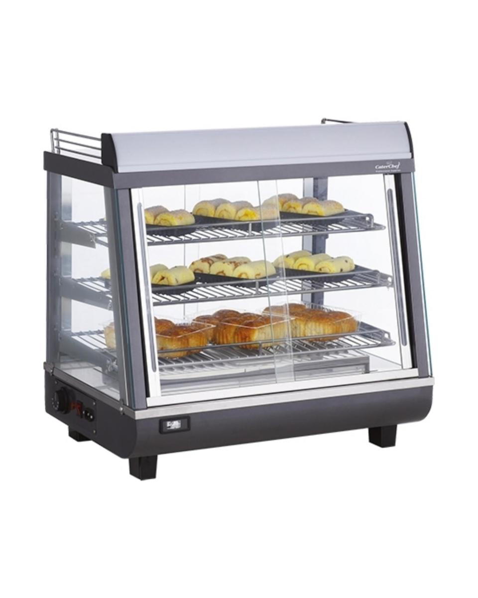 Vitrine chauffante - H 66,3 x 67,5 x 48,4 CM - 31 KG - 220 - 240 V - 1000 W - Inox - +30°C / +90°C - Caterchef - 688078