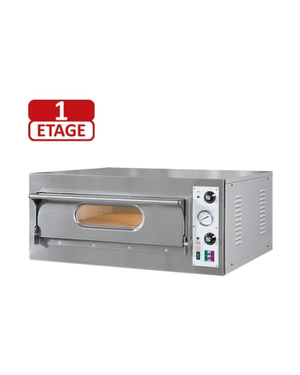 Four à Pizza - H 40 x 94 x 92 CM - 82 KG - 380 - 415 - Sans - Prise V - 4700 W - Inox - +50°C / +400°C - Resto Italia - 780040