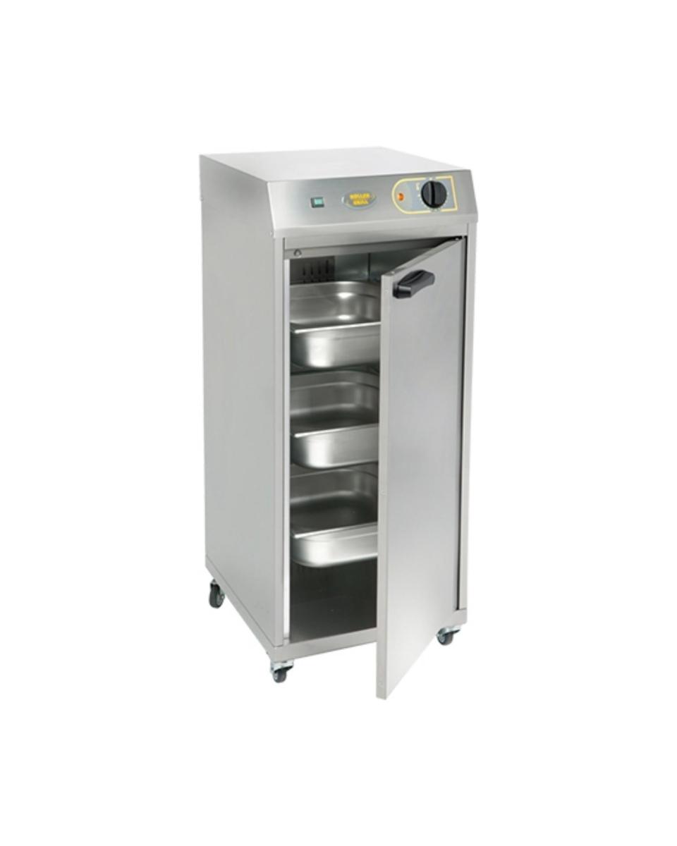 Armoire chauffante - H 92,5 x 42,5 x 46 CM - 30 KG - 220 - 240 V - 1500 W - Inox - +0°C / +130°C - Roller Grill - 304080