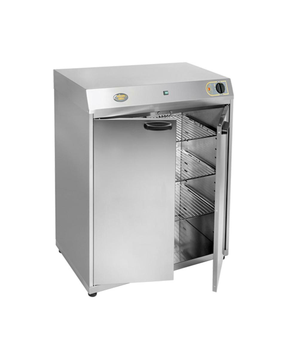 Armoire chauffante - H 92,5 x 80 x 46 CM - 45 KG - 220 - 240 V - 3000 W - Inox - +0°C / +130°C - Roller Grill - 304085