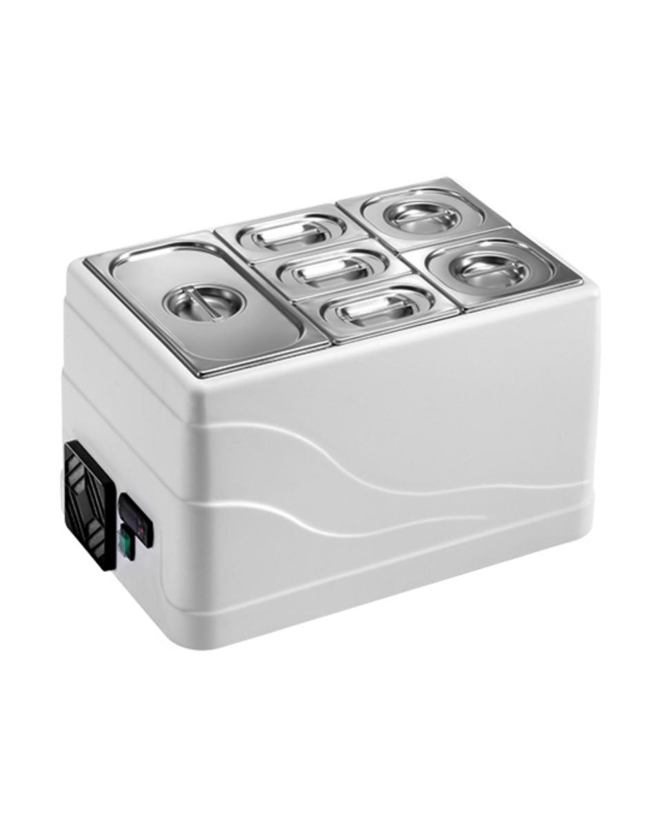 Vitrine réfrigérée - H 37 x 60 x 40 CM - 12.3 KG - 220 - 240 V - 130 W - Statique - R600A - Acrylonitrile-Butadiène-Styrène (Abs) - Blanc - 19 Litre - +2°C / +10°C - CaterCool - 682010