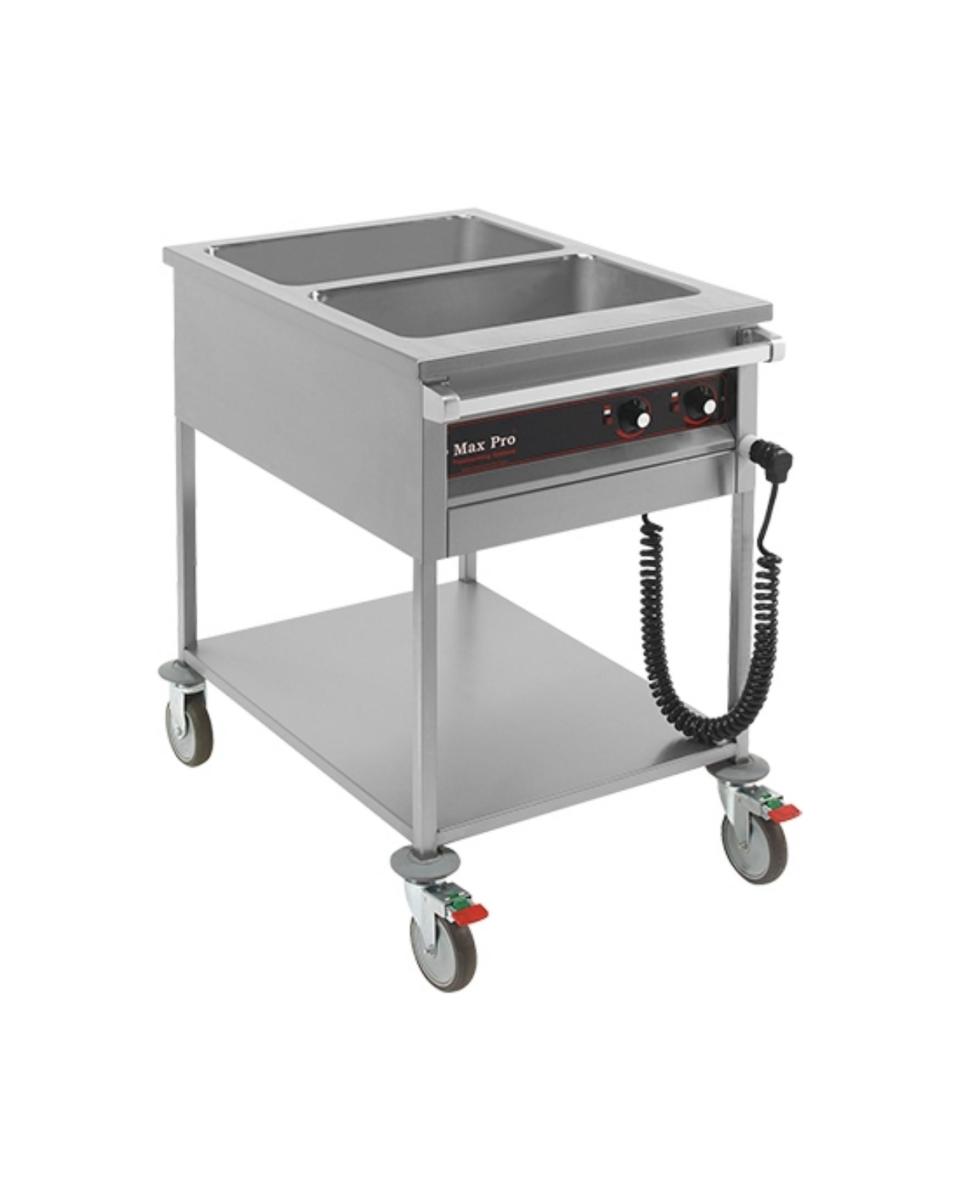 Bain Marie - H 90 x 60 x 85 CM - 37 KG - 220 - 240 V - 2100 W - Inox - MaxPro - 921350