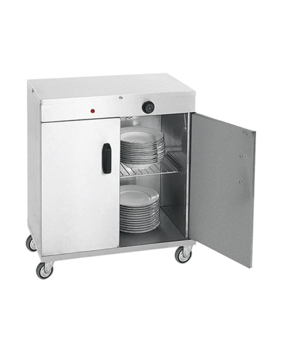 Chariot chauffant - H 80,5 x 69,8 x 45,4 CM - 35 KG - 220 - 240 V - 700 W - Inox - +30°C / +90°C - 710060