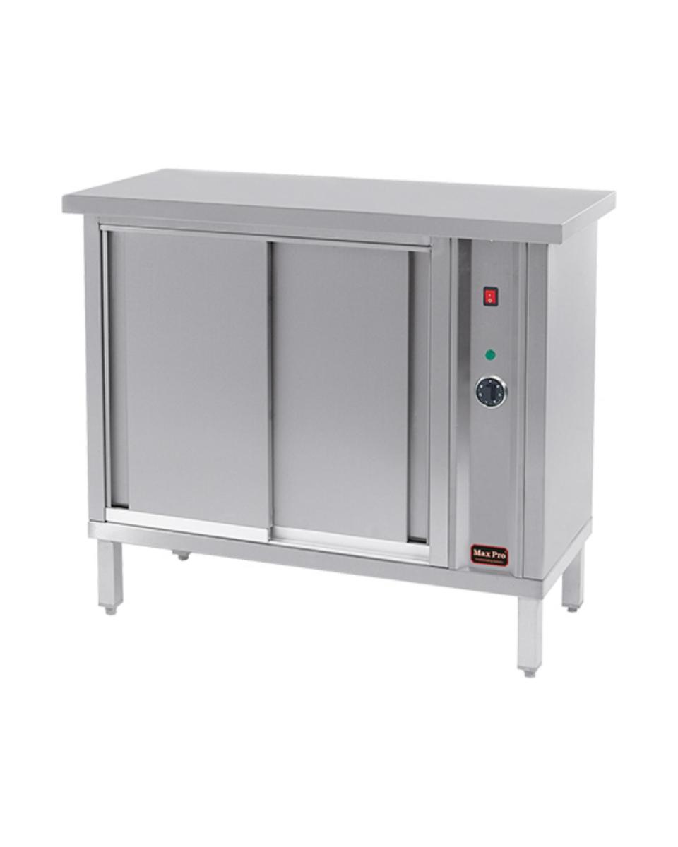 Armoire chauffante - H 90 x 105 x 46 CM - 66 KG - 220 - 240 V - 1000 W - Inox - +30°C / +90°C - MaxPro - 921235